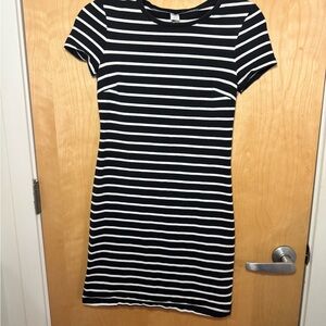 Black and White Striped Dress